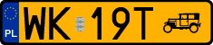 License plates of Poland, Oldtimers