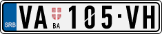License plate of Serbia, Cars