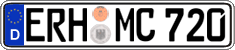 German license plate, Regular plates
