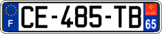 French license plate, SIV (ordinary)
