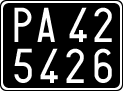 License plate of Italy, Cars (1927 year series)