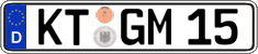 German license plate, Regular plates