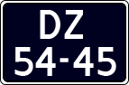 License plate of the Netherlands, Imported oldtimers (cars)