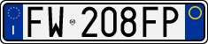 License plate of Italy, Cars (1994 year series)