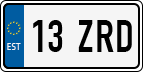License plate of Estonia, Regular car plates (US-size)