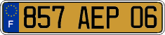 French license plate, FNI