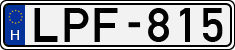 license plates of Hungary, Cars (1990)