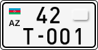 License plate of Azerbaijan, Special vehicles