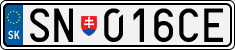 License plate of Slovakia, Cars