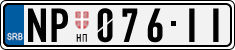 License plate of Serbia, Cars