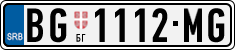 License plate of Serbia, Cars