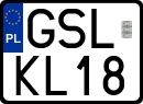 License plates of Poland, Special vehicles and motorcycles