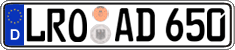 German license plate, Regular plates