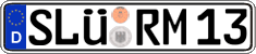 German license plate, Regular plates