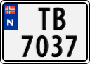 License plate of Norway, Trailers, motorcycles, special vehicles