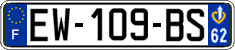 French license plate, SIV (ordinary)