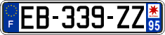 French license plate, SIV (ordinary)