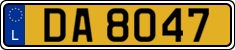 License plate of Luxembourg, 2003 year system