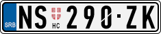 License plate of Serbia, Cars