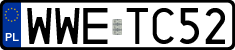 License plates of Poland, Regular car plates