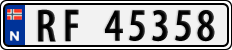 License plate of Norway, Cars