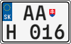 License plate of Slovakia, Oldtimers