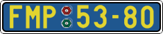 License plate of the Czech Republic, Foreign citizens and enterprises (1960)