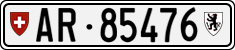 License plate of Switzerland, Cars