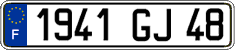 French license plate, FNI