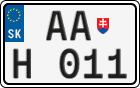 License plate of Slovakia, Oldtimers