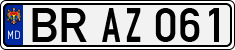 License plate of Moldova, Cars (1992)