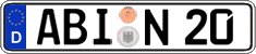 German license plate, Regular plates
