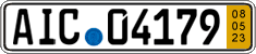 German license plate, Short-term transit plates
