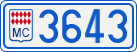 License plate of Monaco, Cars