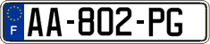 French license plate, SIV (ordinary)