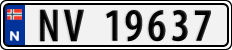 License plate of Norway, Cars