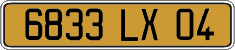 French license plate, FNI