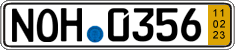 German license plate, Short-term transit plates