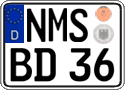 German license plate, Regular plates