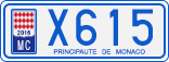 License plate of Monaco, Cars
