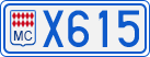 License plate of Monaco, Cars