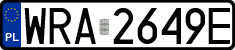 License plates of Poland, Regular car plates