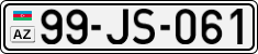 License plate of Azerbaijan, Cars