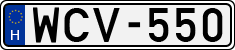 license plates of Hungary, Cars (1990)