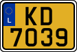 License plate of Luxembourg, 2003 year system