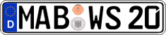 German license plate, Regular plates