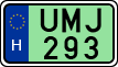 license plates of Hungary, Electric vehicles (1990)