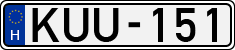 license plates of Hungary, Cars (1990)