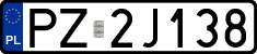 License plates of Poland, Regular car plates