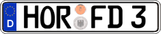 German license plate, Regular plates
